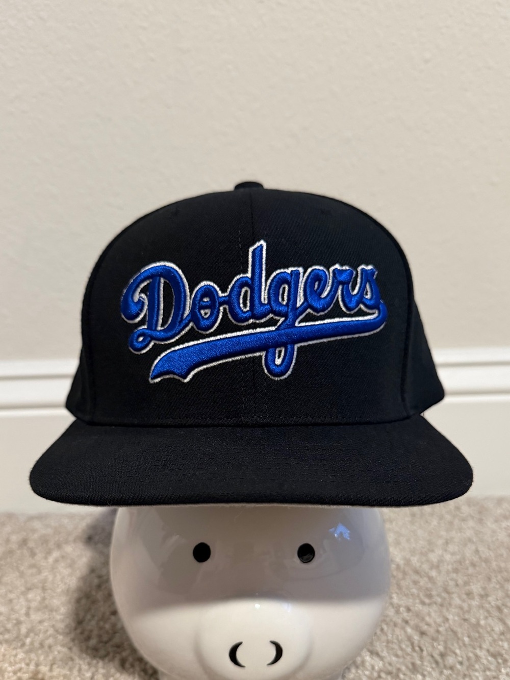 Mitchell & Ness LA Dodgers Snapback Hat Black Blue Cooperstown MLB